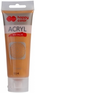 Vopsea acrilica 75ml auriu intens metalic, Happy Color