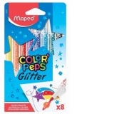 Carioca Color Peps Glitter 8 culori/set, Maped