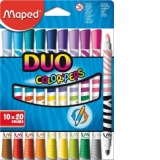 Carioci 10/set cu 2 capete Color Peps Duo, Maped