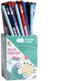 Creion grafit rotund, Games, HB, 72 buc/display, Happy Color