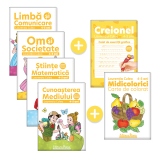 Pachet educational 4-5 ani, L. Culea (Set domenii + Carte de colorat + Creionel)