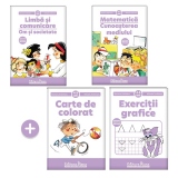 Pachet educational 4-5 ani, M. Andreianu (Set + Exercitii grafice + Carte de colorat)