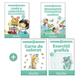 Pachet educational 5-6 ani, M. Andreianu (Set + Exercitii grafice + Carte de colorat)