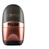 Ascutitoare cu radiera Copper MILAN, negru