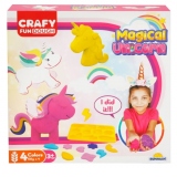 Set de modelare din plastilina, Crafy, Unicorn, 11 piese, 200 g