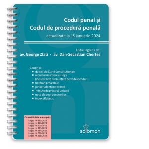 Vezi detalii pentru Codul penal si Codul de procedura penala, actualizate la 15 ianuarie 2024