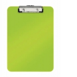 Clipboard Leitz WOW, simplu, PS, A4, 100 coli, verde