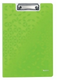 Clipboard Leitz WOW, dublu, polyfoam, A4, 100 coli, verde