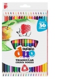Creioane colorate Ico Arici Duo 18/set