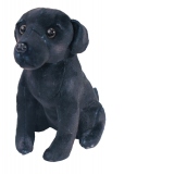 Caine de salvare cu sunet LABRADOR NEGRU - Jucarie Plus Wild Republic 14 cm