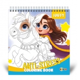 Anti-stress. Coloring book. Happy