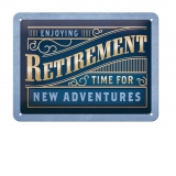 Placa decor metalica 15x20 Retirement