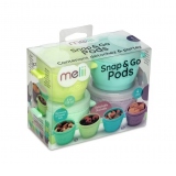 Set 10 recipiente Snap&Go, Melii, 6*59 ml + 4*118 ml