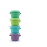 Set 4 recipiente silicon Snap&Go, Melii, 4x177 ml