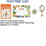 Pachet premii pentru clasa I, varianta 2 (Caiet de vacanta + Diploma + Medalie)