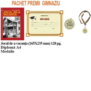 Pachet premii pentru gimnaziu, varianta 2 (Jocul de-a vacanta + Diploma + Medalie)