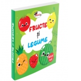 Fructe si legume. Carte din material textil