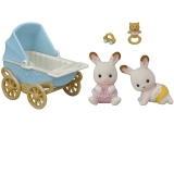 Sylvanian Families-Set Carucior Iepurasi Gemeni