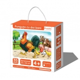 Punguta cu doi bani. Puzzle educational 35 piese, 4+