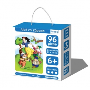 Alba ca Zapada. Puzzle educational 96 piese, 6+