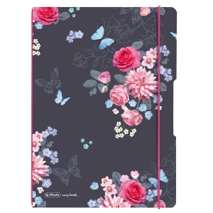 Caiet my.book flex A4, 2x40 file, velin, motiv Ladylike Flowers