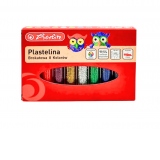 Plastilina, set 8 culori cu sclipici, in cutie de carton