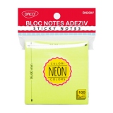 Bloc notes adeziv 76x76 mm, verde neon DACO (Post-it)