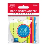 Bloc notes adeziv 7x7 mm, inima DACO (Post-it)