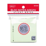 Bloc notes adeziv 76x76 mm, verde pastel DACO (Post-it)
