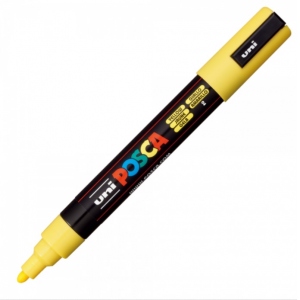 Marker acril POSCA PC-5M, galben 2