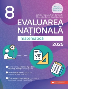 Vezi detalii pentru Matematica. Evaluarea Nationala 2025. Clasa a VIII-a