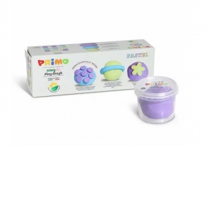 Plastilina Morocolor Primo, 3 culori pastel in recipient plastic, 100g