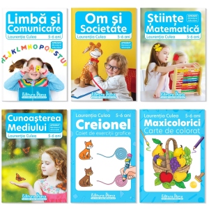 Vezi detalii pentru Pachet educational 5-6 ani (Set domenii + Carte de colorat + Creionel)