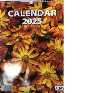 Vezi detalii pentru Calendar de perete - Flori (12+1 file) 2025