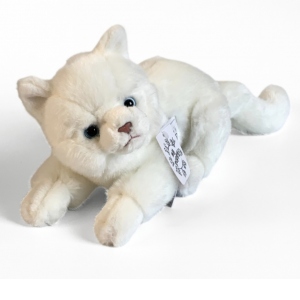 Jucarie de plus Pisica My puppy Milu 25 cm, culoare alb