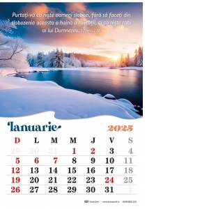 Calendar de perete 2025, format A4