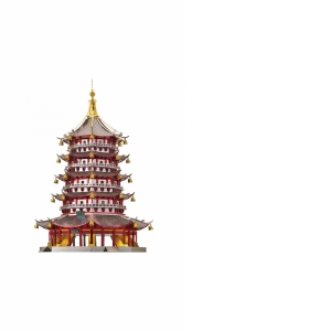 Puzzle 3D Piececool, Leifeng Pagoda, Metal, 796 piese