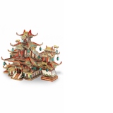 Puzzle 3D Gradina Yihong, Piececool, metal, 293 piese