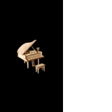 Puzzle 3D , Grand Piano, Lemn, ROKR, 74 piese