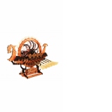 Puzzle 3D, Corabia vikinga Dragon, ROKR, lemn, 229 piese