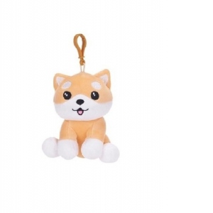 Jucarie de plus Kawaii Cuties - Shiba Inu, 12.5 cm, cu clema de agatat