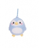 Jucarie de plus Kawaii Cuties - Pinguin, 12.5 cm, cu clema de agatat