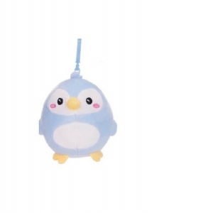 Jucarie de plus Kawaii Kuties - Pinguin, 12.5 cm, cu clema de agatat