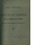 Des Effets de la Greve Ouvriere sur le Contrat de Travail (rupture et suspension d Execution?)