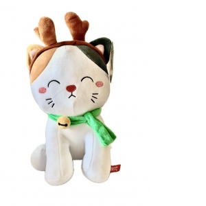 Jucarie de plus Kawaii Kuties Christmas - Pisicuta, 24 cm