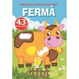 Ferma. Prima mea carte de colorat cu 43 autocolante