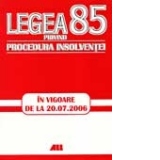 LEGEA 85 PRIVIND PROCEDURA INSOLVENTEI