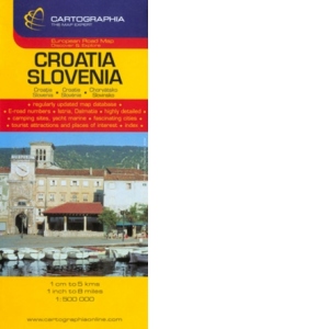 Harta rutiera Croatia, Slovenia 1:500000