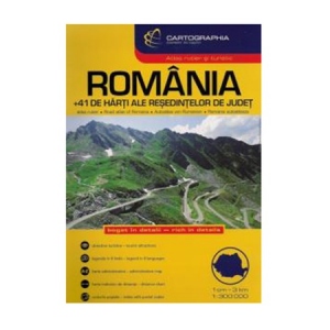 Vezi detalii pentru Romania. Atlas rutier si turistic + 41 de harti ale resedintelor de judet