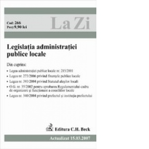 Legislatia administratiei publice locale (actualizat la 01.09.2009). Cod 363